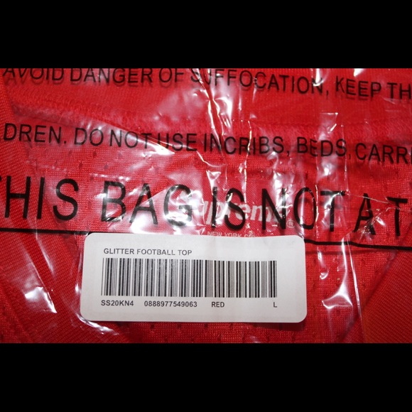 Supreme Glitter Football Large Top Red - SS20 - - Picture 4 of 6